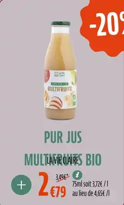 La Vie Claire Pur jus multifruits bio offre