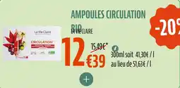 La Vie Claire Ampoules circulation bio offre