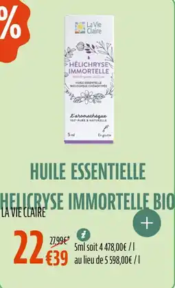 La Vie Claire Huile essentielle helicryse immortelle bio offre