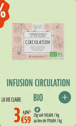 La Vie Claire Infusion circulation bio offre