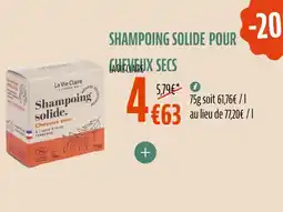 Shampoing solide pour cheveux secs