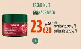 La Vie Claire Crème nuit grenade maca offre