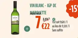 Vin blanc igp oc marquette