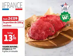 Auchan Supermarché Viande bovine steak offre
