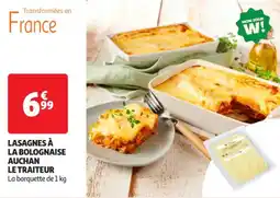 Auchan Supermarché Lasagnes à la bolognaise auchan le traiteur offre