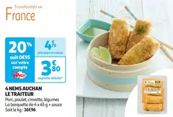 Auchan Supermarché 4 nems auchan le traiteur offre