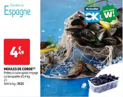 Auchan Supermarché Moules de corde offre