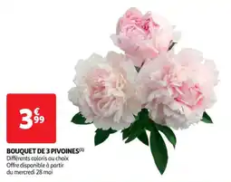 Auchan Supermarché Bouquet de 3 pivoines offre