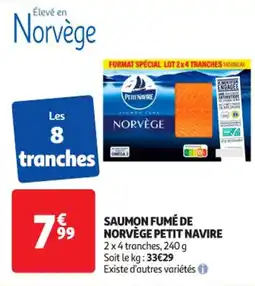 Auchan Supermarché Saumon fumé de norvège petit navire offre