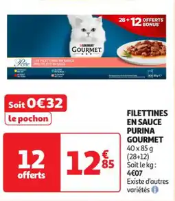 Auchan Supermarché Filettines en sauce purina gourmet offre