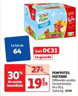 Auchan Supermarché Pom'potes materne offre