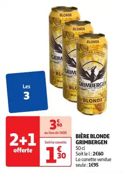 Auchan Supermarché Bière blonde grimbergen offre