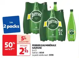 Auchan Supermarché Perrier eau minérale gazeuse offre