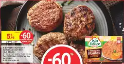 Intermarché 8 burgers de poulet surgelés goût rôti isla délice offre