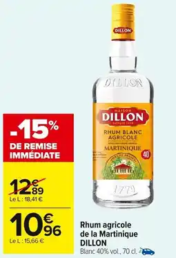 Carrefour Market Rhum agricole de la martinique dillon offre