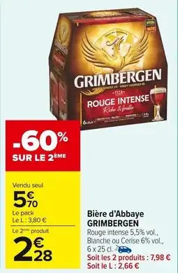 Carrefour Market Bière d'abbaye grimbergen offre