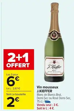Carrefour Market Vin mousseux j.kieffer offre