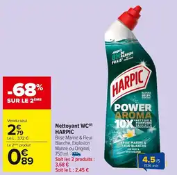 Carrefour Market Nettoyant wc harpic offre