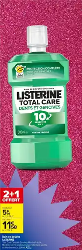 Carrefour Market Bain de bouche listerine offre