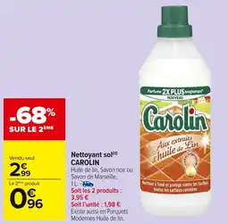 Carrefour Market Nettoyant sol carolin offre