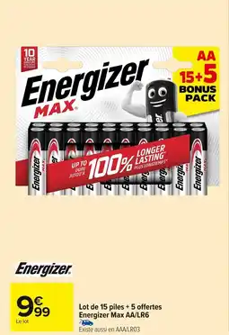 Carrefour Market Energizer offre