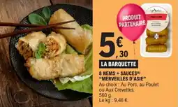 E.Leclerc 8 nems + sauces merveilles d'asie offre