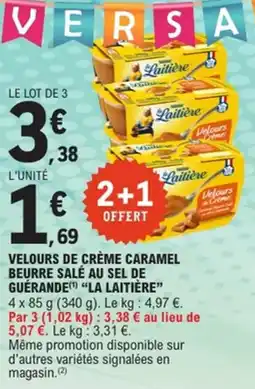 E.Leclerc Velours de crème caramel beurre salé au sel de guérande la laitière offre