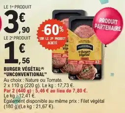 E.Leclerc Burger végétal unconventional offre