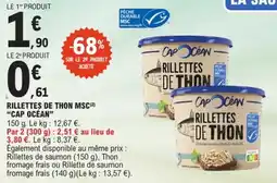 E.Leclerc Rillettes de thon msc cap océan offre