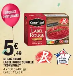 E.Leclerc Steak haché label rouge surgelé convivial offre