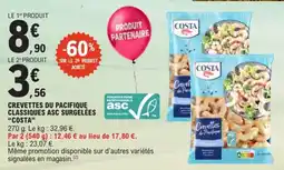 E.Leclerc Crevettes du pacifique classiques asc surgelées costa offre