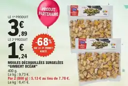 E.Leclerc Moules décoquillées surgelées gimbert océan offre