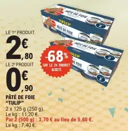 E.Leclerc Pate de foie tulip offre
