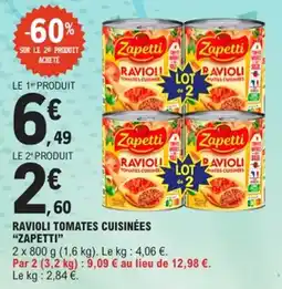 E.Leclerc Ravioli tomates cuisinées zapetti offre