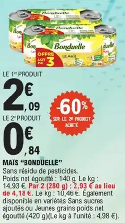E.Leclerc Maïs bonduelle offre