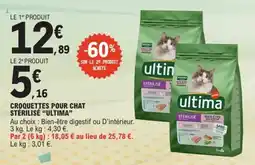 E.Leclerc Croquettes pour chat stérilisé ultima offre