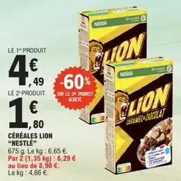 E.Leclerc Céréales lion nestle offre