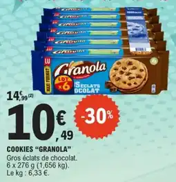 E.Leclerc Cookies granola offre