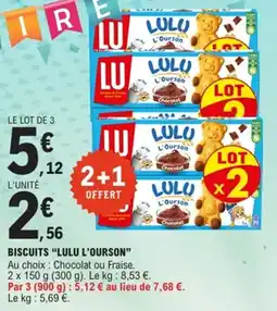 E.Leclerc Biscuits lulu l'ourson offre