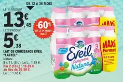 E.Leclerc Lait de croissance éveil lactel offre