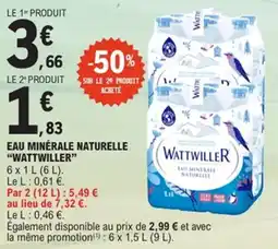 E.Leclerc Eau minerale naturelle wattwiller offre