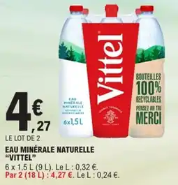 E.Leclerc Eau minérale naturelle vittel offre