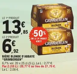 E.Leclerc Bière blonde d'abbaye grimbergen offre