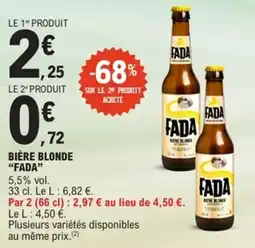 E.Leclerc Bière blonde fada offre