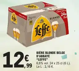 E.Leclerc Bière blonde belge d'abbaye leffe offre