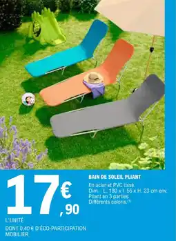 E.Leclerc Bain de soleil pliant offre