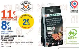 E.Leclerc Mélange charbon de bois et briquettes beaux jours offre