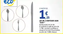 E.Leclerc Lot de 3 couteaux alba eco offre