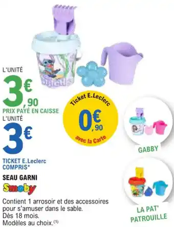 E.Leclerc Seau garni smoby offre