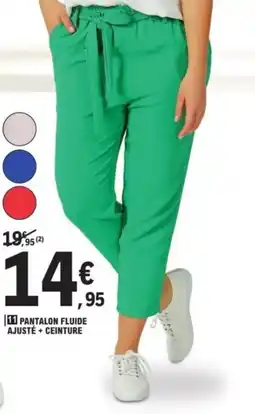 E.Leclerc Pantalon fluide ajusté ceinture offre